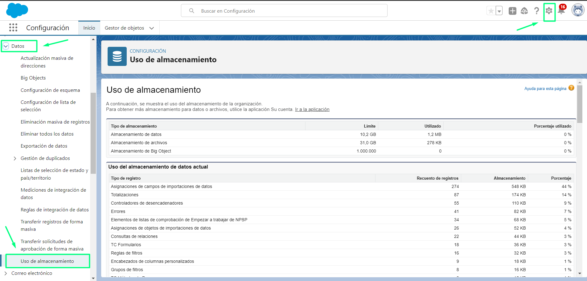 almacenamiento